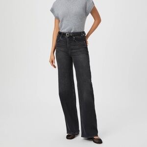 PAIGE • Sasha 32" Wide Leg Jean • size 30 • wash VIPER BLACK DISTRESSED
